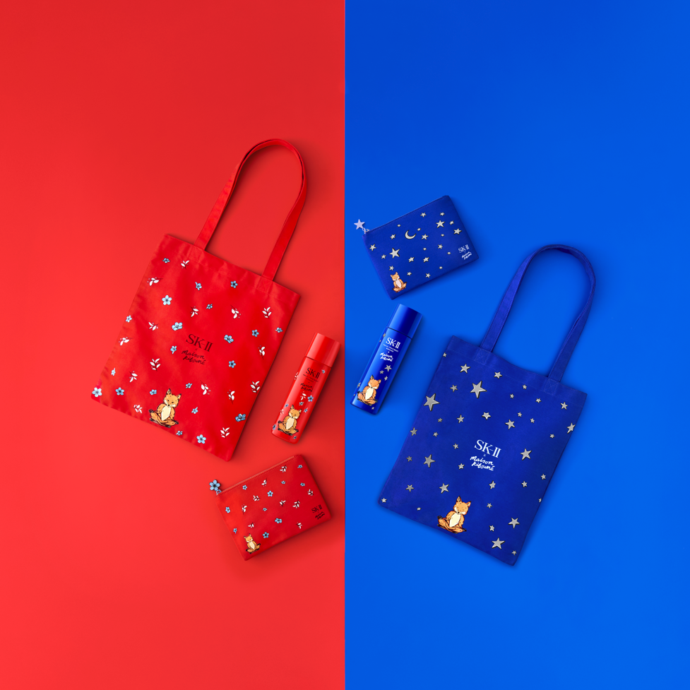 SK-II PITERA™ dengan warna biru dan merah
