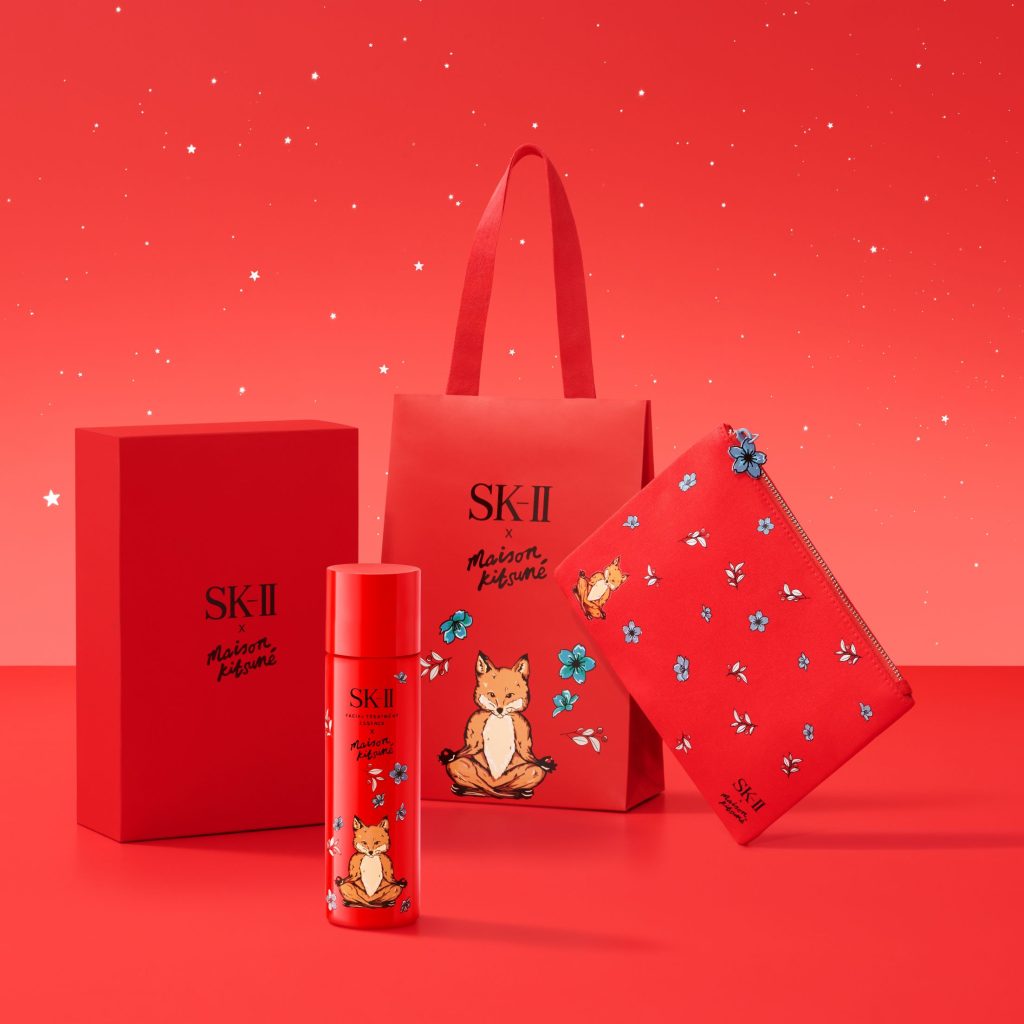 SK-II x Maison Kitsuné Red Bottle + Red Box + Tote Bag + Pouch - 1
