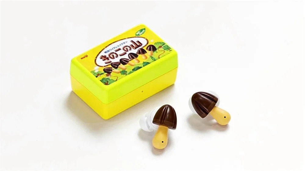 Meiji Rilis Earphone Nirkabel Bentuk "Kinoko no Yama"