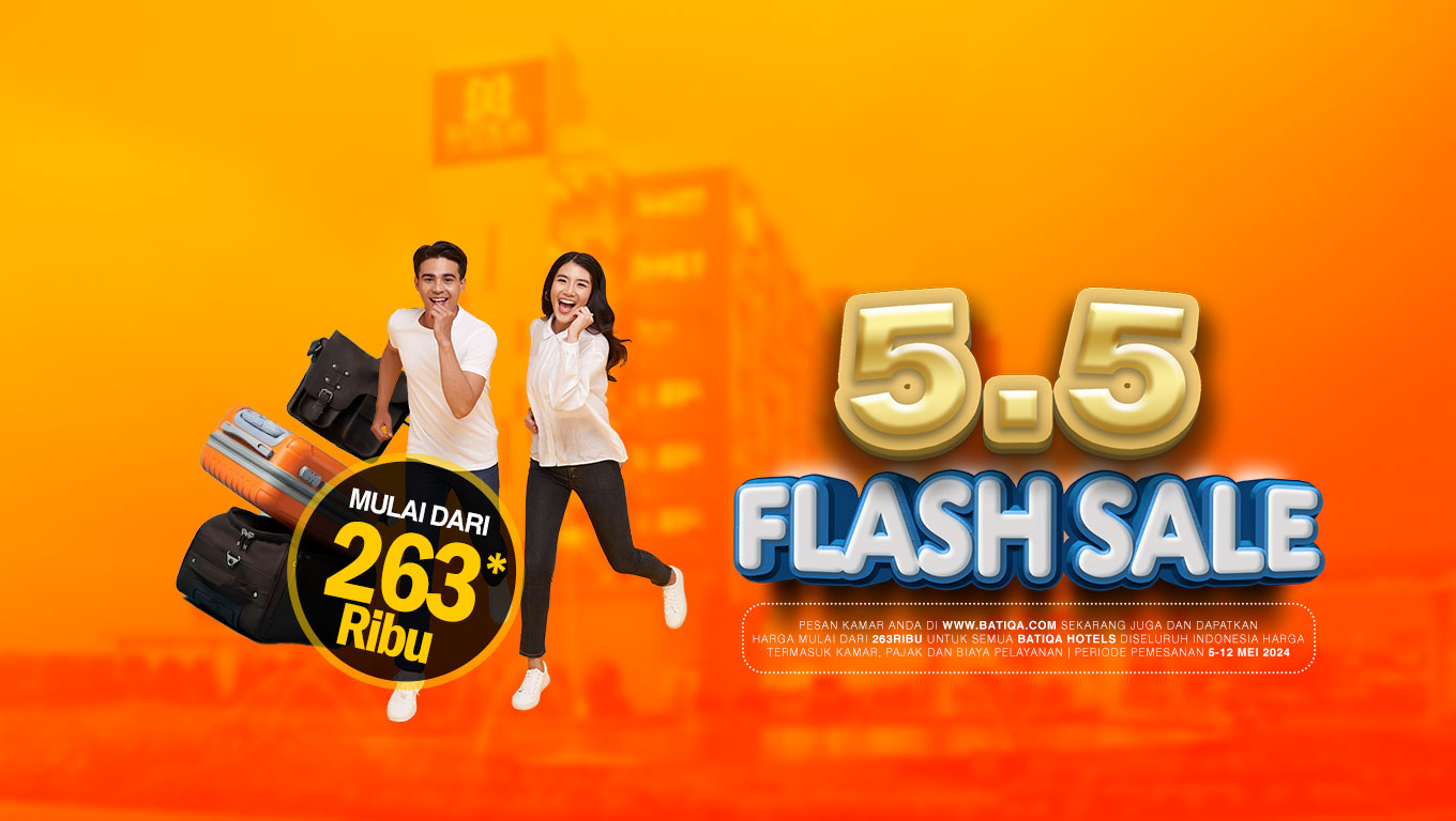 Banner Flash Sale 5.5 BATIQA Hotels di bulan Mei 2024
